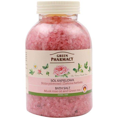 SAL DE BAÑO Green Pharmacy , Aceite de Rosa Mosqueta y Té Verde 1300g