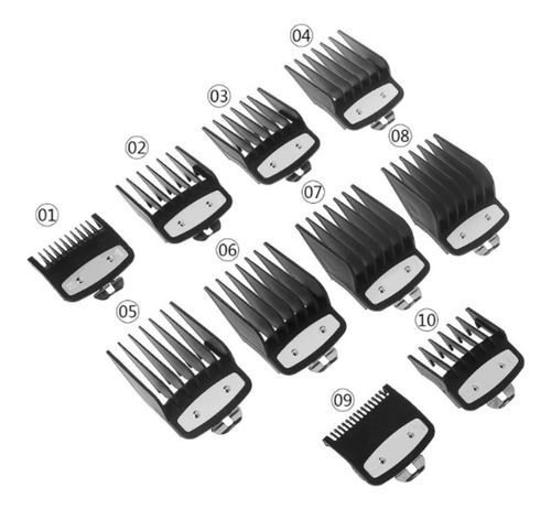 KIT 10 WMARK PREMIUM DISGUISE GUIDE COMBS CORTADORA