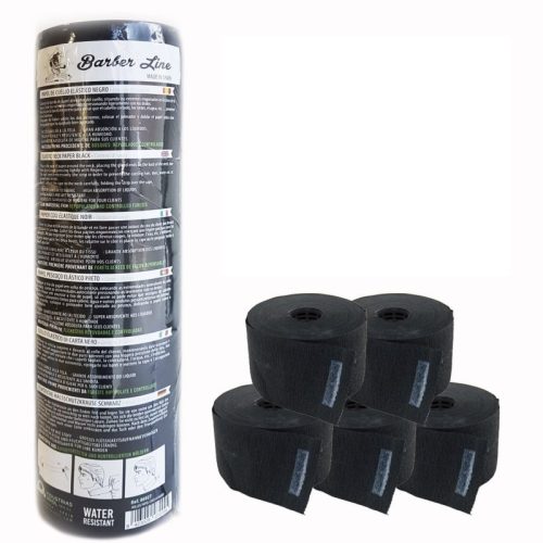Papel cuello Negro Barber Line 5rollos