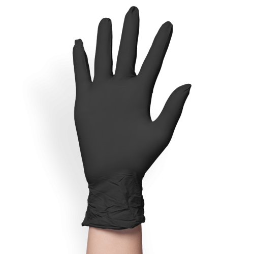 Guante desechable Nitrilo Cherry sin polvo, negro 100 und.