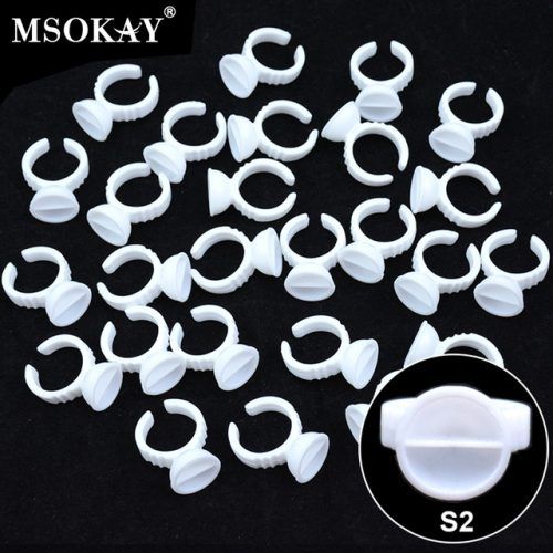 Anillos, soportes para pegamento, extensión de pestañas desechables