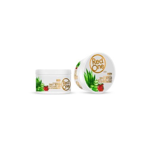 RedOne - Daily Scrub Aloe Vera & Strawberry 450 Ml. Gel Exfoliante/Peeling Diario Cara Y Cuerpo Aloe Vera & Fresa