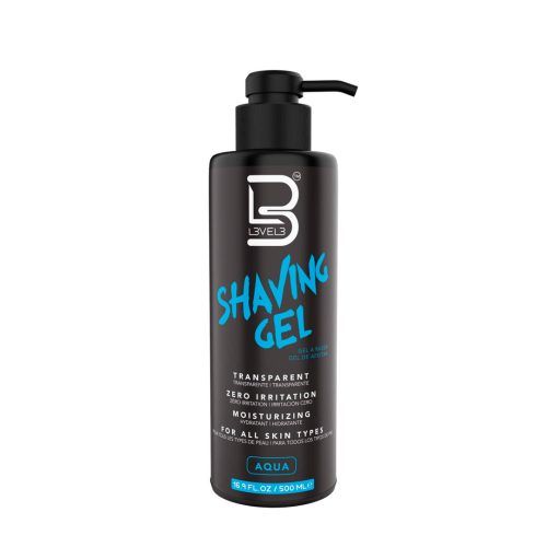 L3VEL3 GEL DE AFEITAR TRANSPARENTE AQUA - 500 ML.