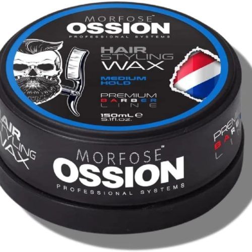 Morfose Barber Wax (Medium Hold), cera premium para el pelo para hombres, brillo natural, fácil aplicación, duradera, soluble en agua