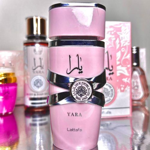 Yara Lattafa, Perfume Árabe, Kit de perfume 100ml, crema y body