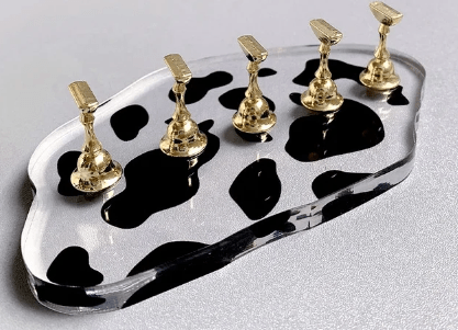 Soporte de exhibición de uñas, con puntas magnéticas, de vaca ,1 unidad/5 piezas