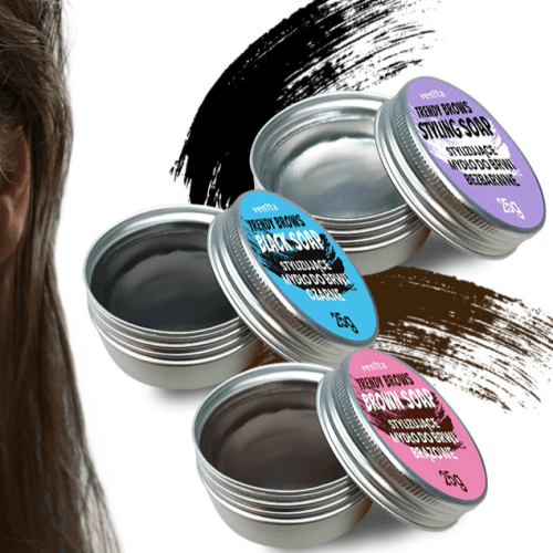 Cera para cejas 3 en 1 Venita Trendy Brows Black para peinar, tonificar y cuidar negro 25 g