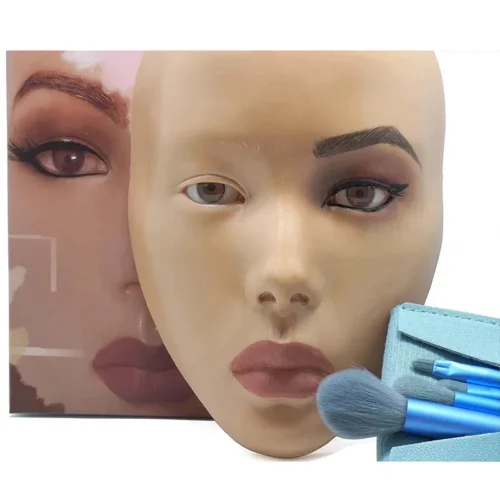 Aprendizaje de maquillaje profesional: práctica de maquillaje con interacción facial