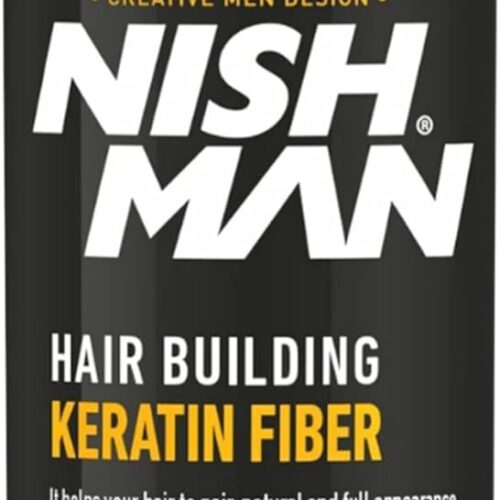 NISHMAN Hair Building Keratin Fiber - Marrón Oscuro 21g - Efecto Voluminoso Instantáneo para Cabello Fino - Potentes Fibras de Queratina para un Cabello de Apariencia Más Densa