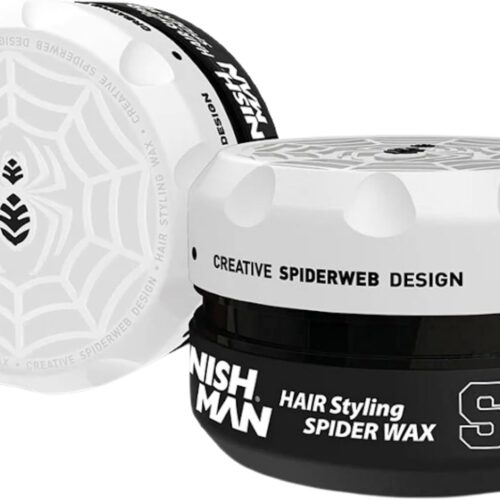 NISHMAN Cera Aqua Spider S5 - Keratin White 150g - Fijación Fuerte, Acabado Brillante y Estilizado Flexible para Todo Tipo de Cabello