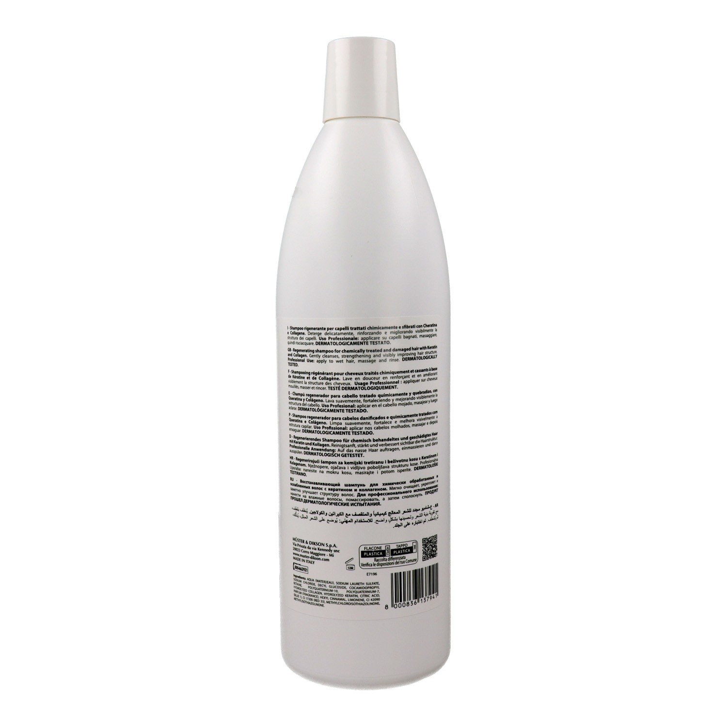 Dikson Promaster Keratin Cabello Tratado Champú Regeneradora 1000Ml - Imagen 3