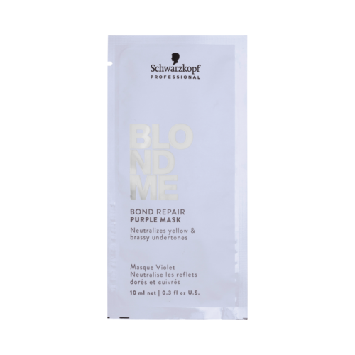 Mascarilla morada reparadora de enlaces BLONDME sobre 10 ml