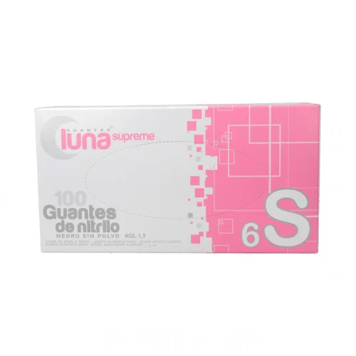 Guantes Nitrilo Negro Polvo Talla-S 100 Unidades