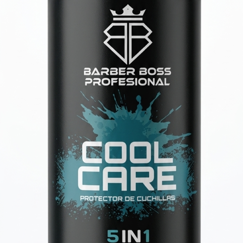 BARBER BOSS®, Cool Care – Spray Protector de Cuchillas 5 en 1 (400ml), Mantenimiento de máquinas Desinfectante de cuchillas Spray 5 en 1 Barber Boss Cool Care Lubricante para cortapelos Protector de cuchillas, Productos de barbería profesional, Refrigerante de máquinas de corte
