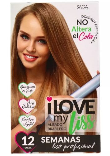 Saga Pro Kit I Love My Liss Alisado Brasileño (Tratamineto+Champú+Spray)